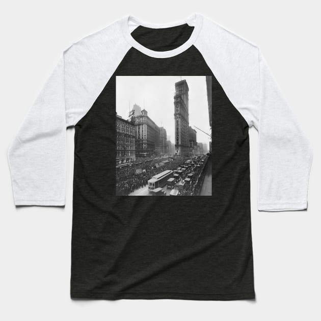 Vintage Times Square NYC Photograph (1911) Baseball T-Shirt by Bravuramedia